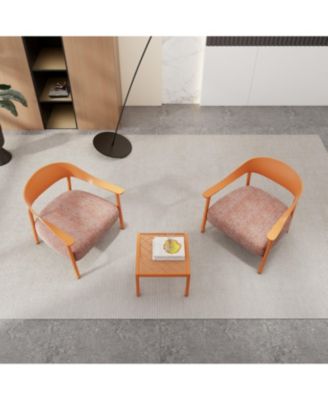 Outdoor Accent Chair Set with Coffee Table