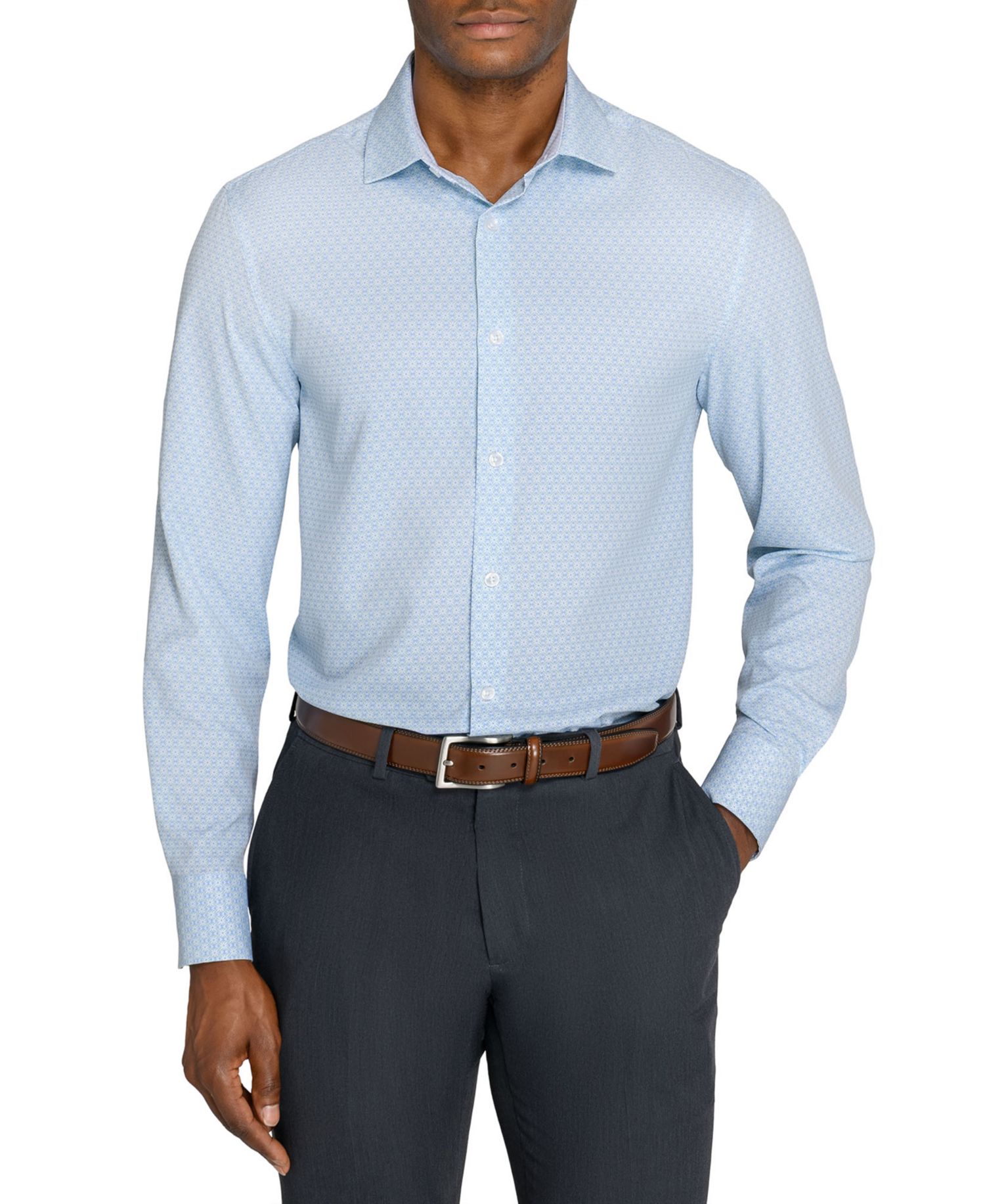 Men's Slim-Fit Performance Stretch Dress Shirt