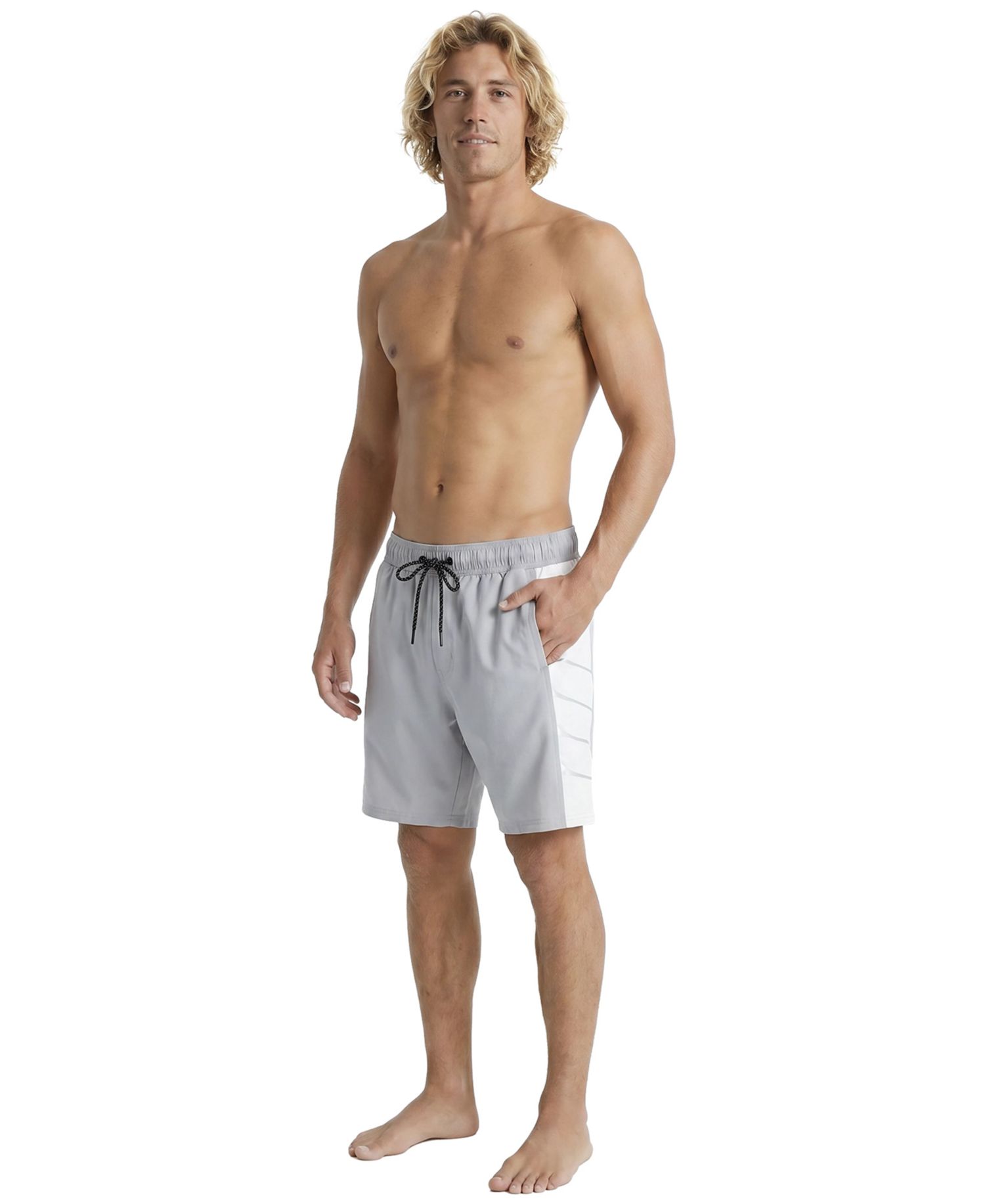 Men's Color-Block Volley Swimsuit, 7.5" inseam