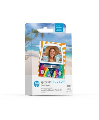 3.5" x 4.25" Sticky-Backed Zink Photo Paper (100-Pack), Compatible w/HP Sprocket 3x4 & Photobooth