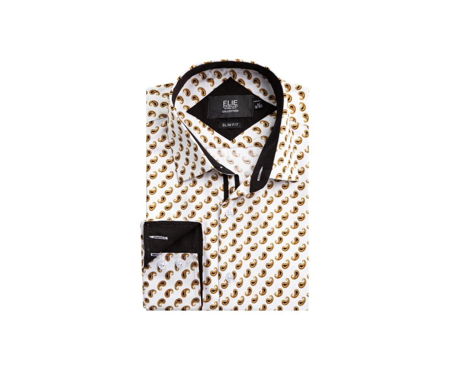 Men's Slim Fit Paisley Print Shirt