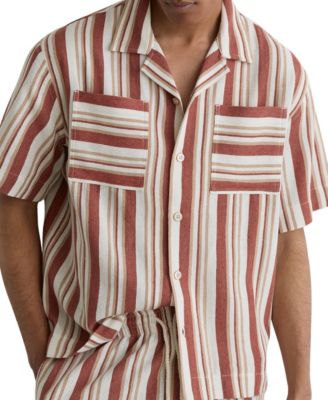 Men's Celeste Stripe Twin Pocket Cuban Shirt
