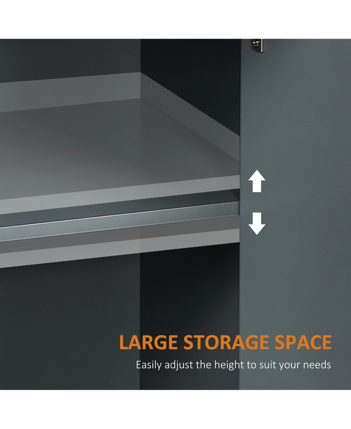 Homcom Buffet Cabinet with 2 Storage Drawers and Cabinet, Dark