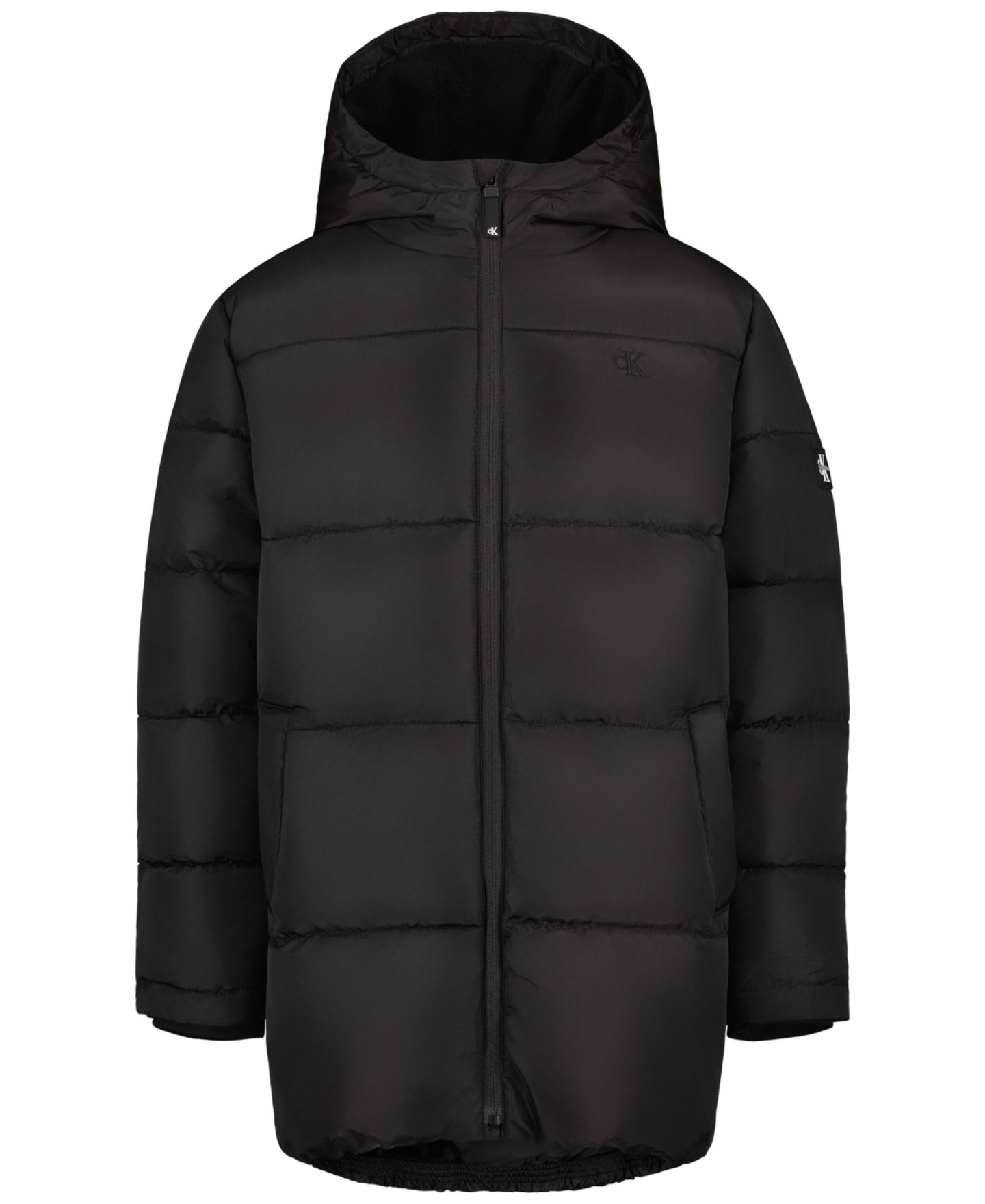 Куртка Calvin Klein Long-Sleeve Puffer для мальчиков, цвет: Чёрный — фото 1