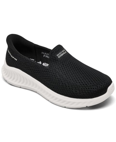 Женские кроссовки Skechers Slip-Ins: GO Walk Now - Ivy Walking, цвет: Чёрный / Белый