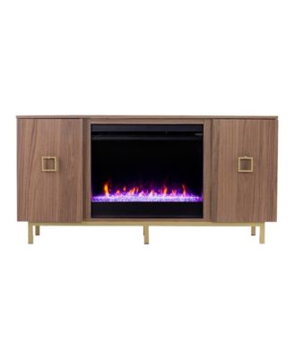 Yorkville Touch Screen Electric Fireplace w/ Media Storage