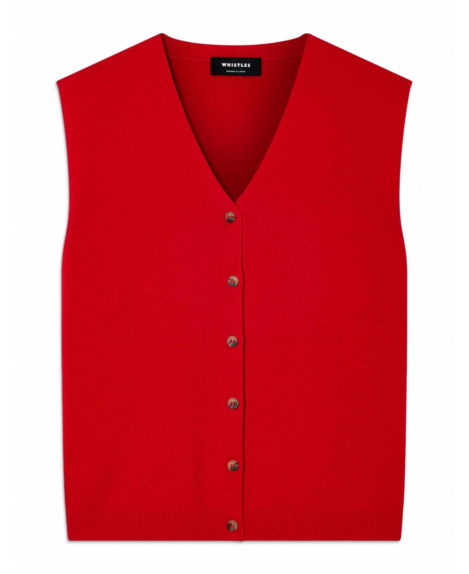 Women's V-Neck Button Front Knit Tank