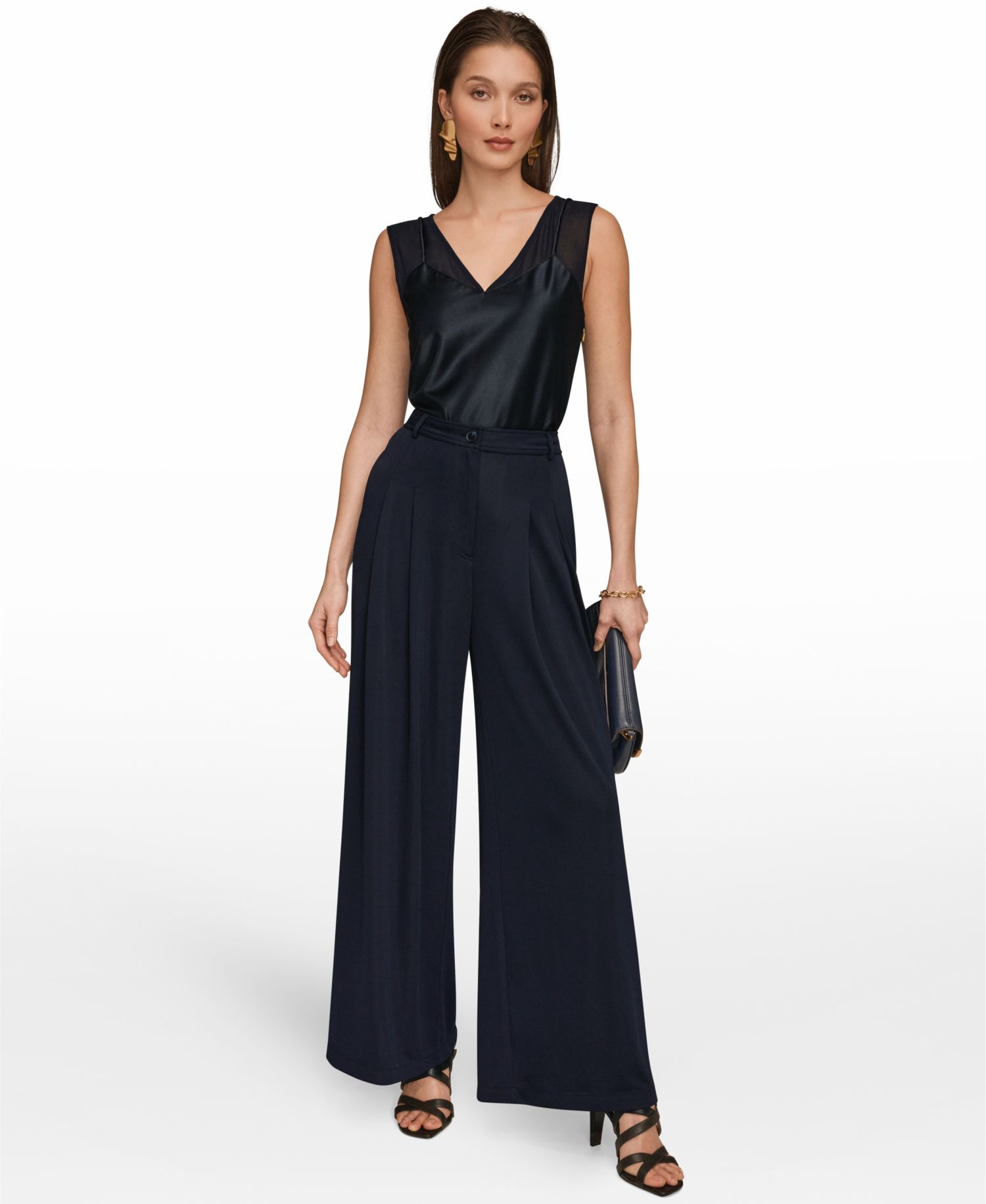 Women's Pleated Zip-Fly Pants