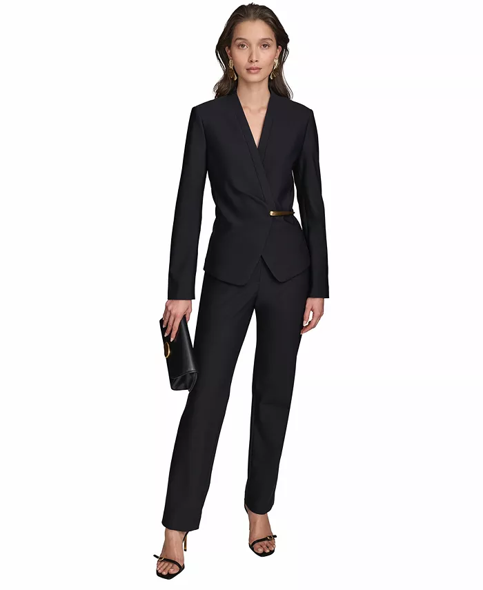 Women's Collarless Wrap Jacket - thumbnail 2
