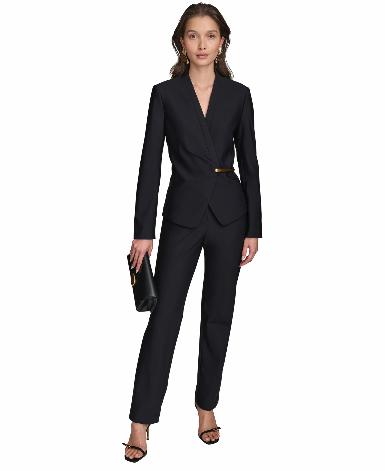 Women's Collarless Wrap Jacket