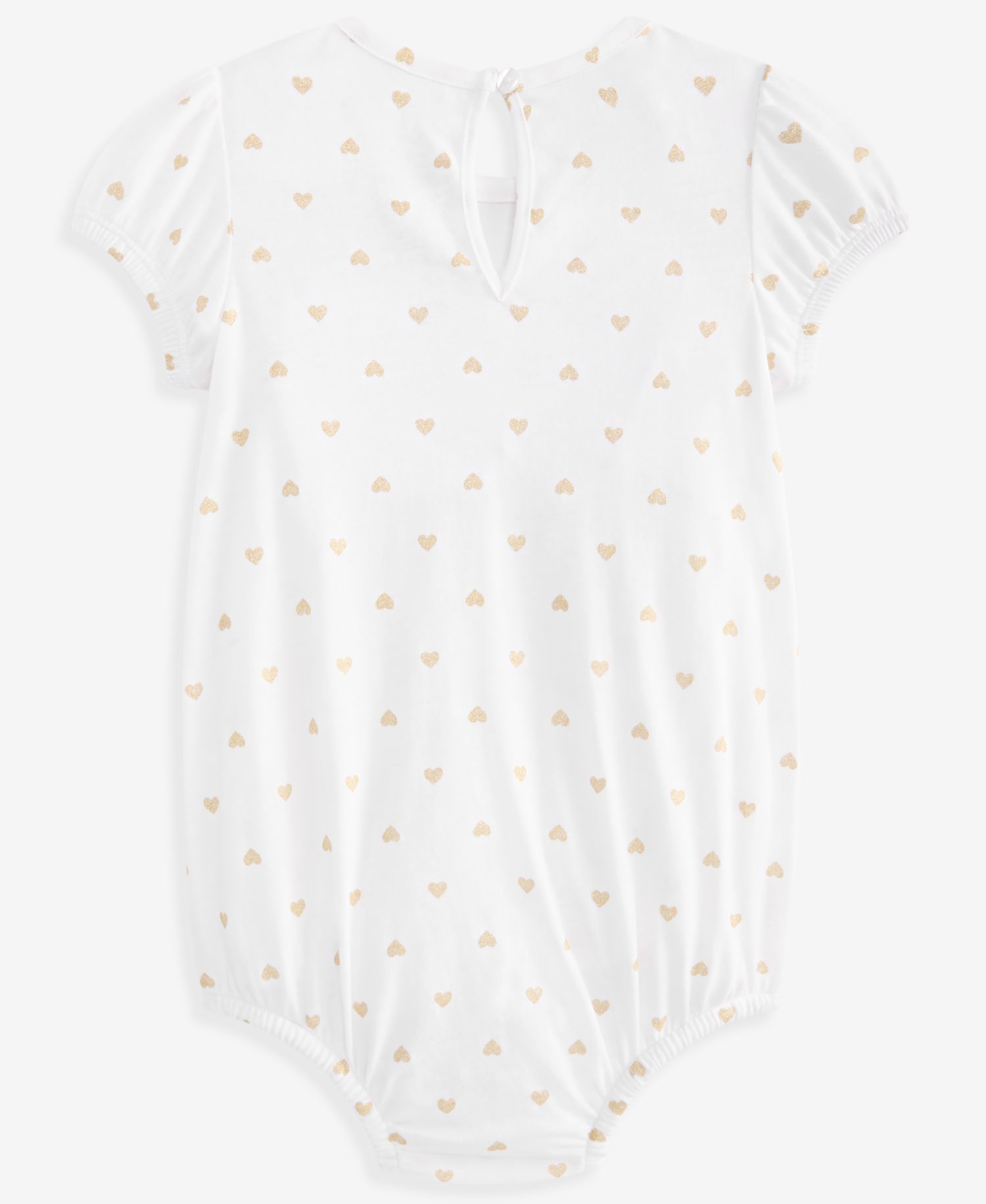 Baby Girls' 0M-24M Heart-Print Skirted Sunsuit