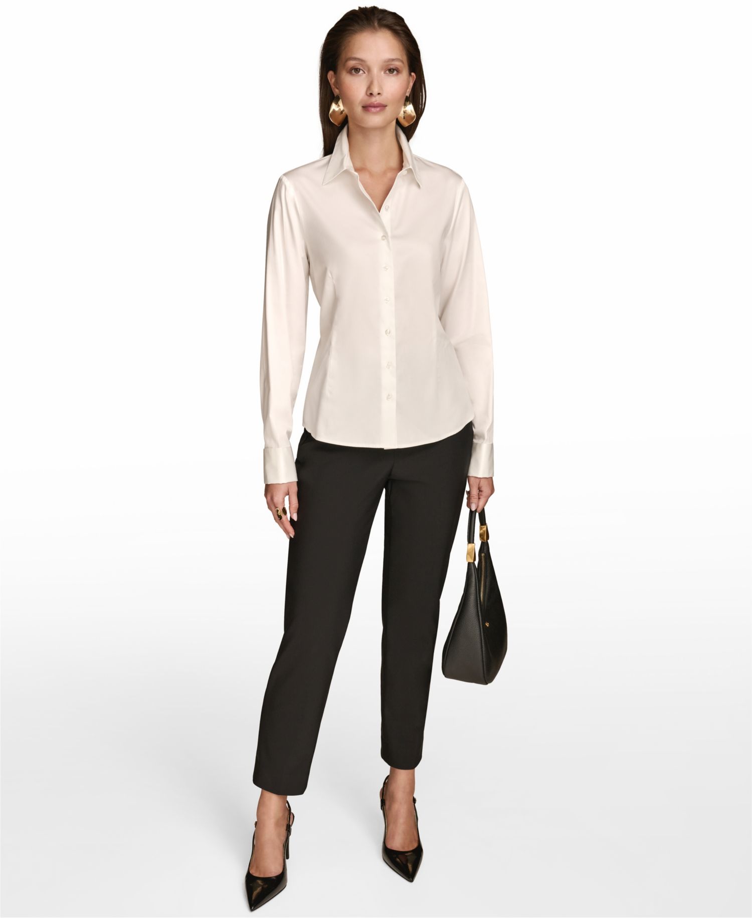 Women's Wrist-Hardware Button-Down Shirt
