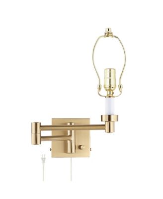 Alta Vintage Swing Arm Wall Lamp Warm Antique Brass Gold Plug-in Light Fixture for Bedroom Bedside Living Family Room Reading House