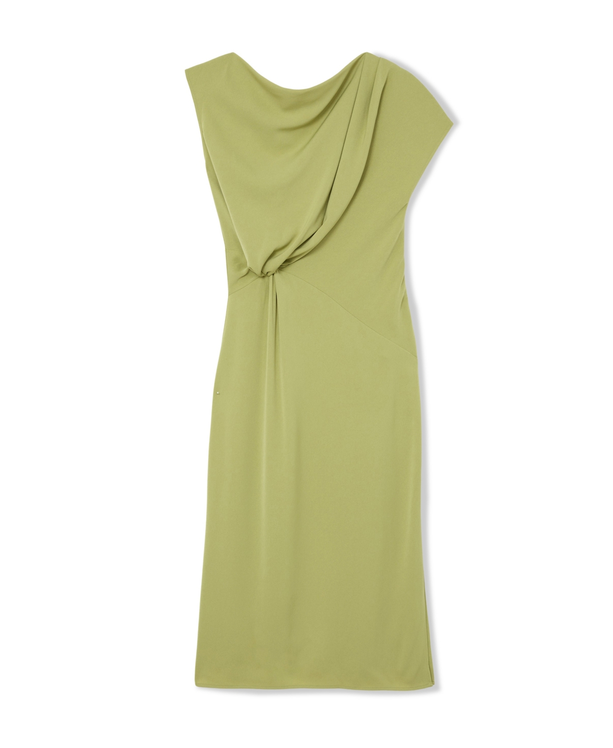 Reiss Women's Beth Asymmetric Tuck Detail Midi Dress