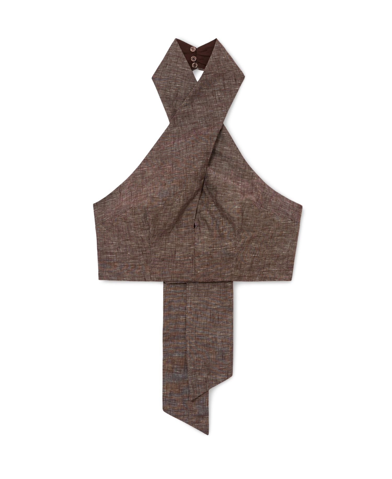 Women's Serena Linen Wrap Front Co-Ord Top
