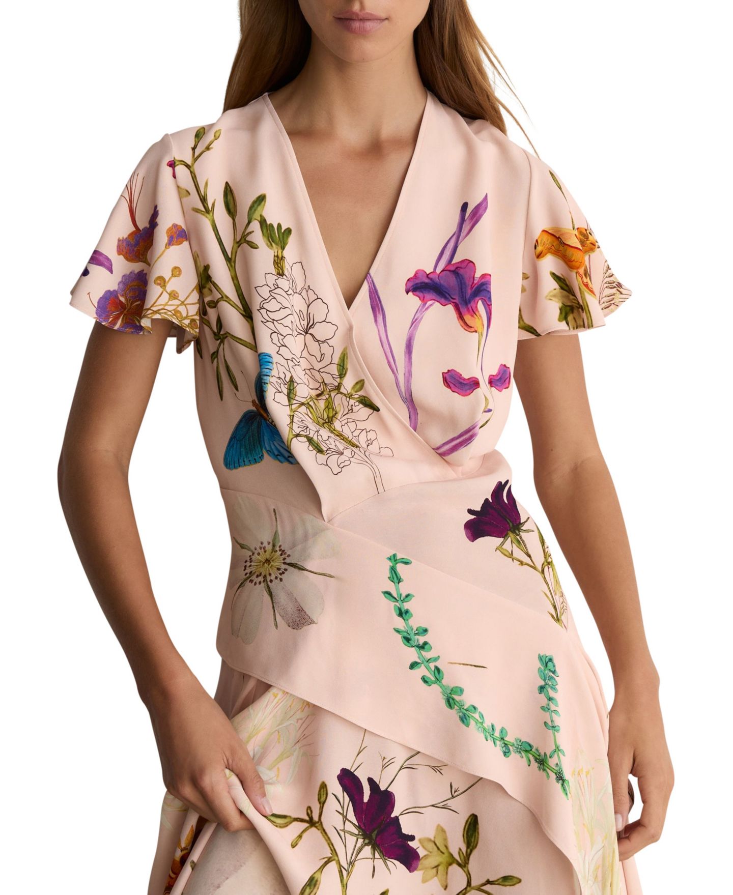 Женское платье REISS Verity Short Sleeve Floral Occasion Maxi — фото 4