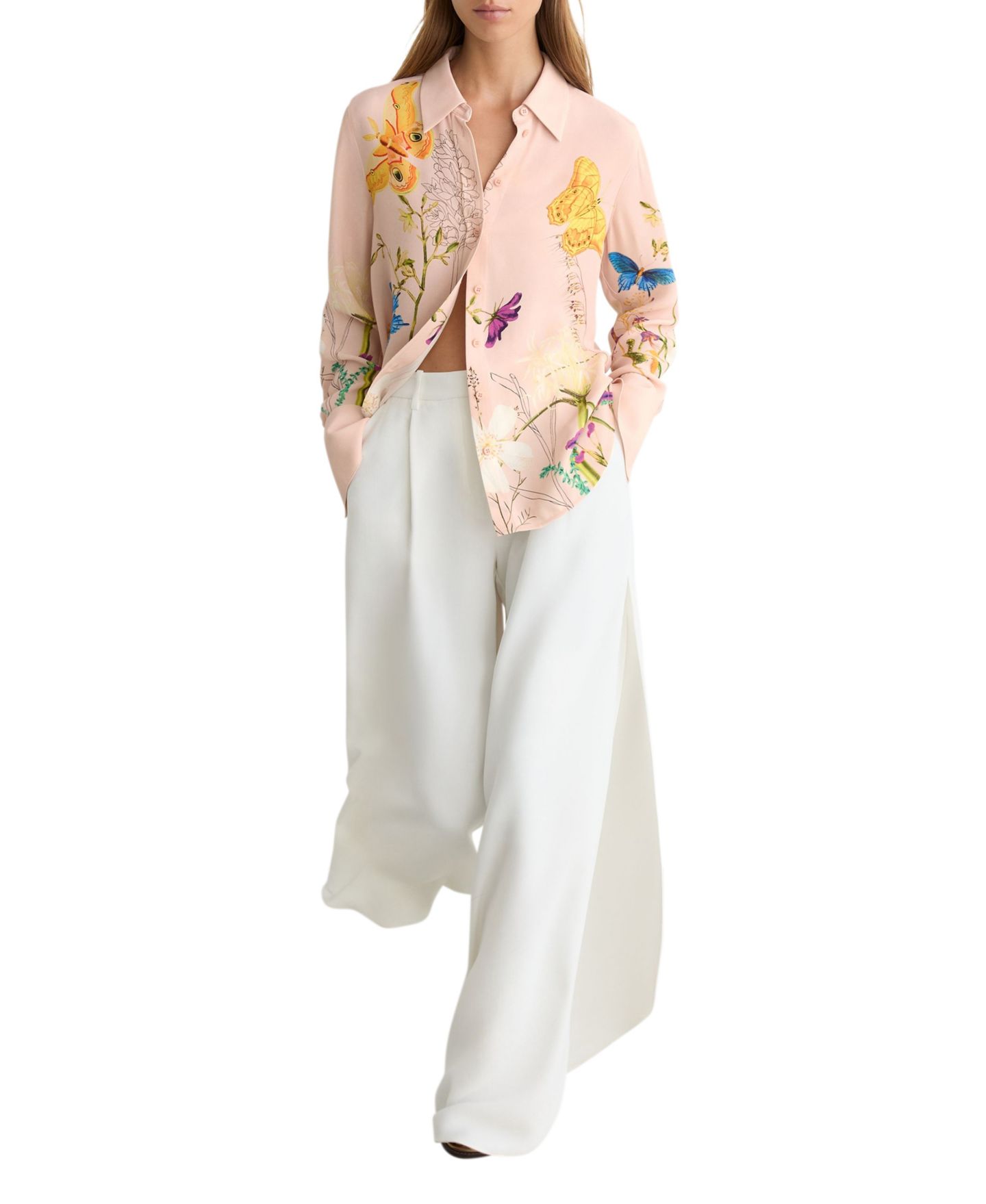 Женская рубашка REISS Veida Floral Placement — фото 4
