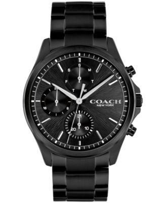 Men's Oliver Black IP Stainless Steel Bracelet Watch 41mm