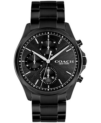 Men's Oliver Black IP Stainless Steel Bracelet Watch 41mm