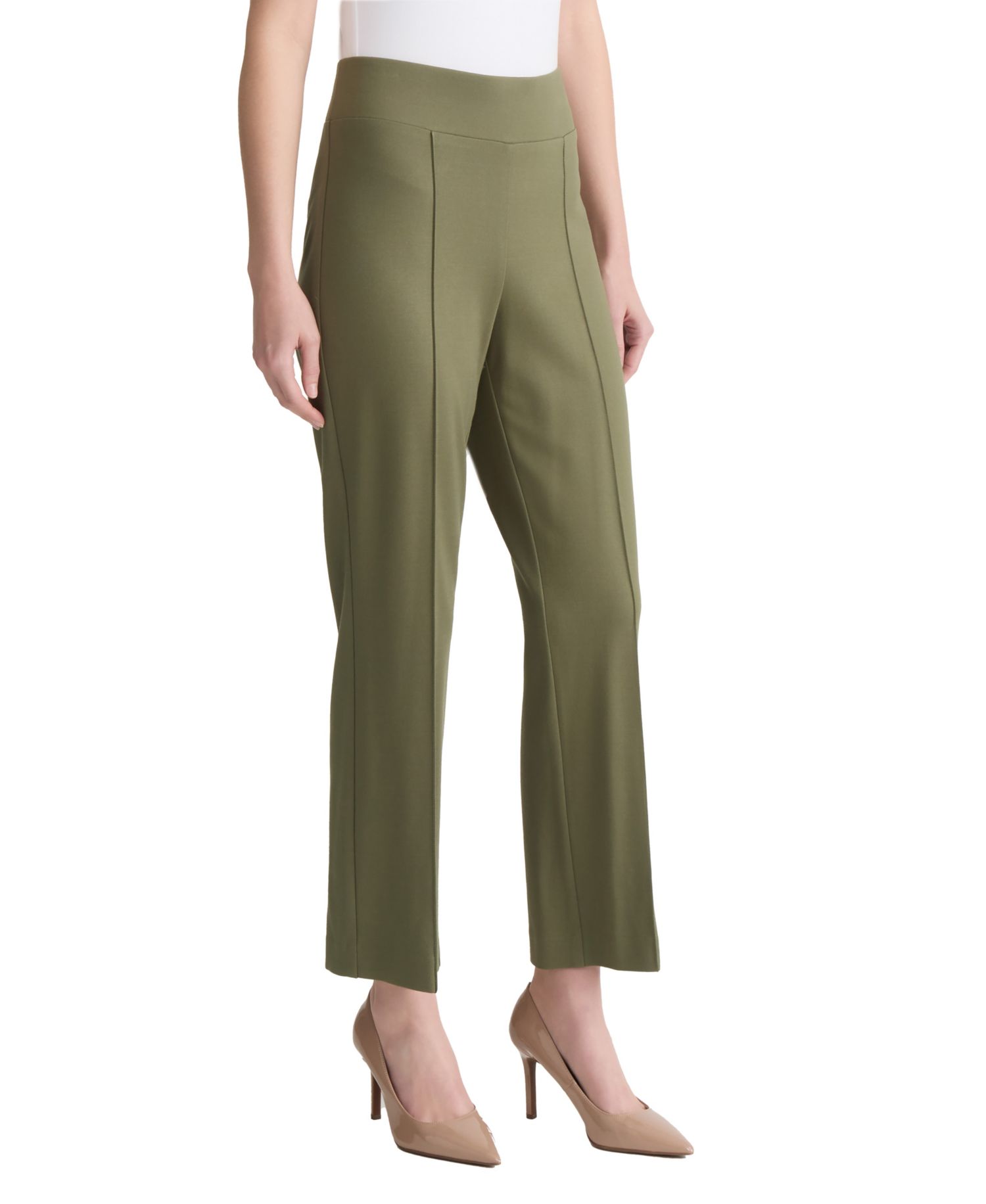 Petite Pintuck Pull-On Trousers
