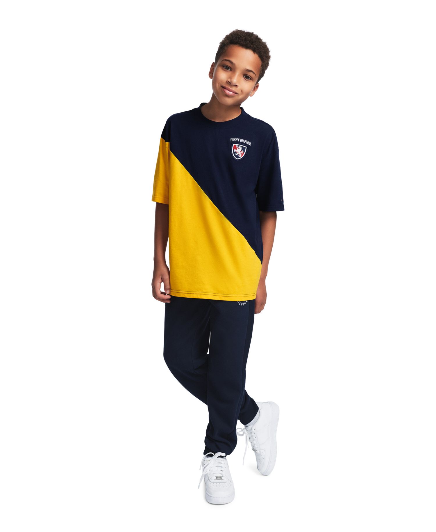 Boys' 8-20 Color-Blocked Logo Graphic T-Shirt