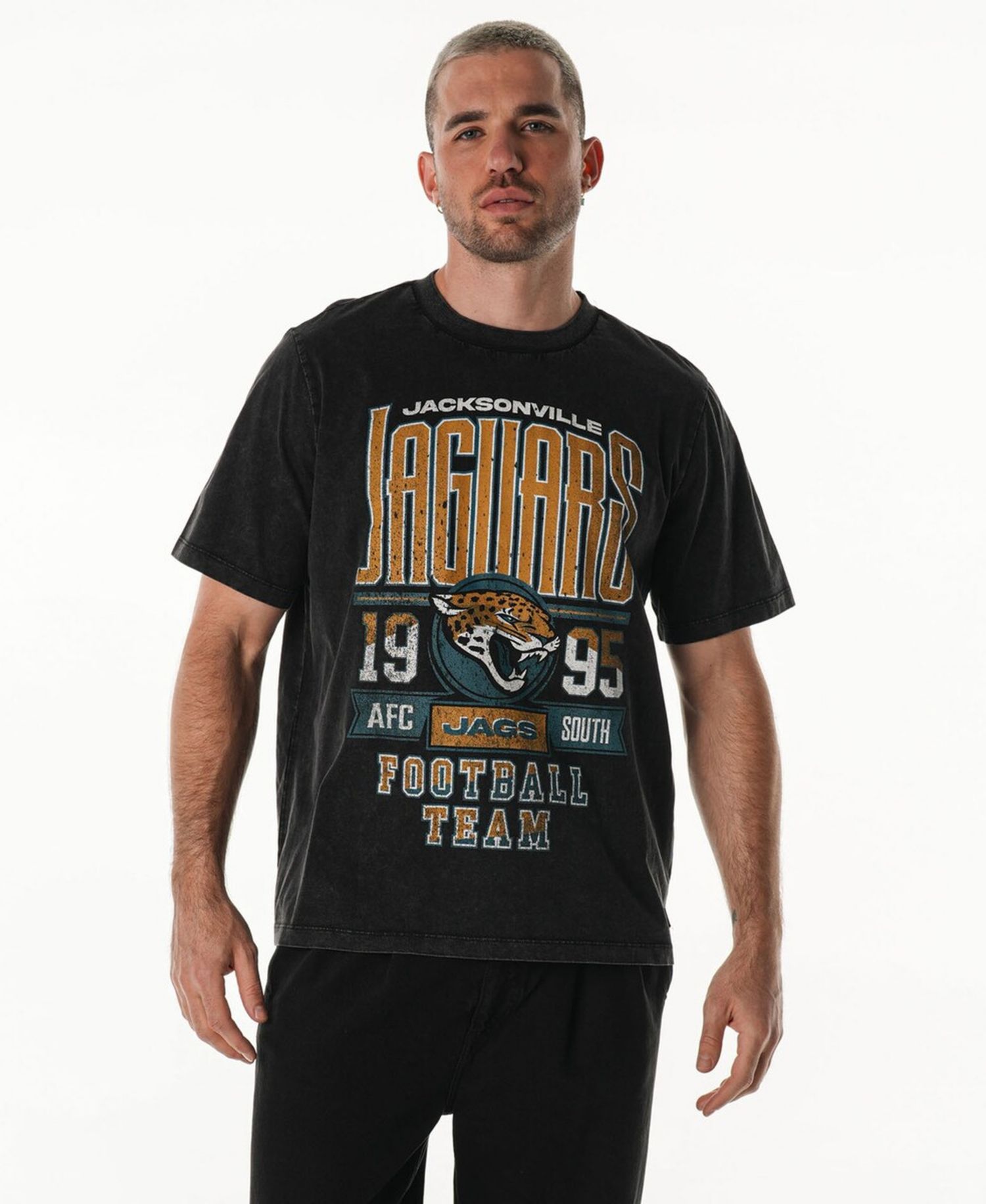 Men's and Women's Black Jacksonville Jaguars Band T-Shirt