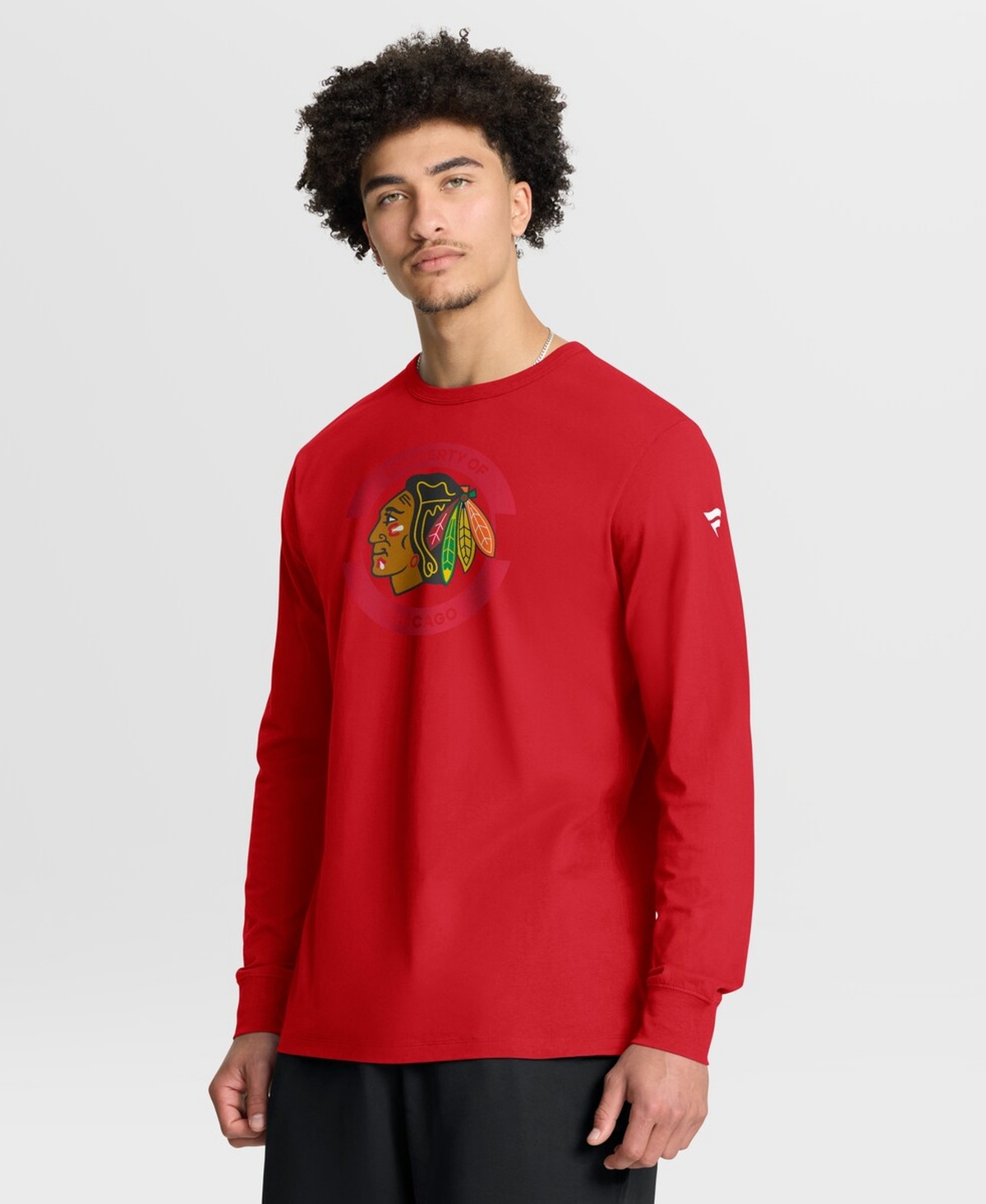 Fanatics Men's Red Chicago Blackhawks Authentic Pro Property Of Practice Long Sleeve T-Shirt - Red