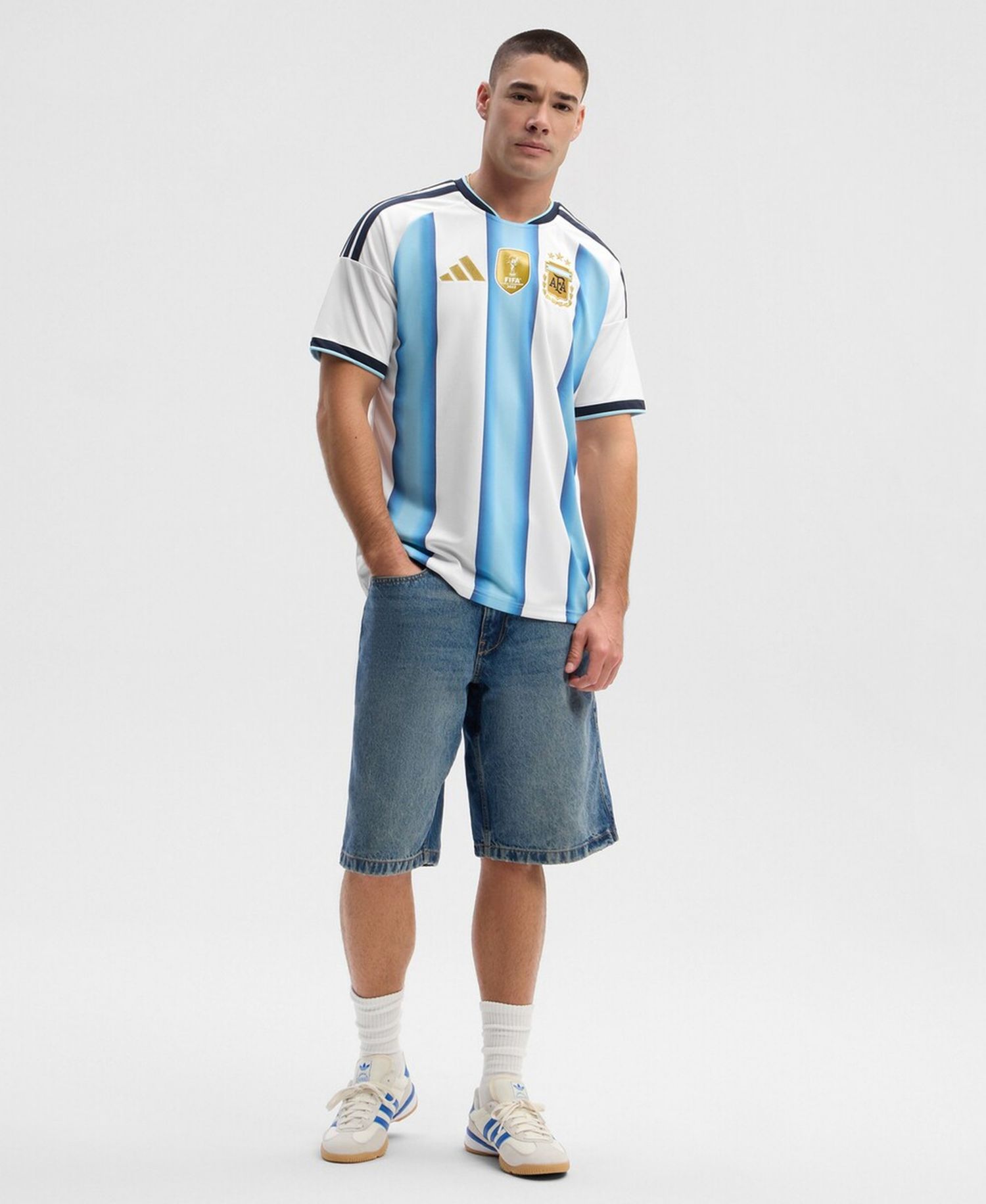 Men's White Argentina National Team FIFA x World Cup 2026 Home Replica Jersey