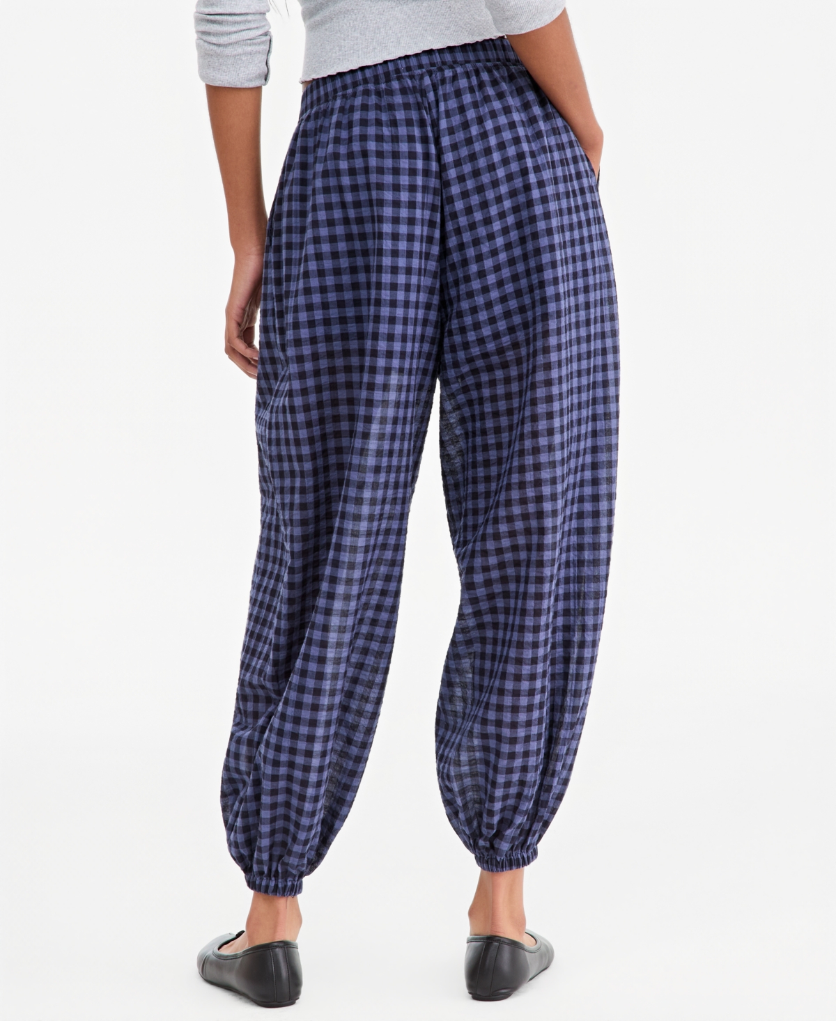 And Now This Women's Plaid High-Rise Pull-On Balloon Pants, Macy's Exclusive