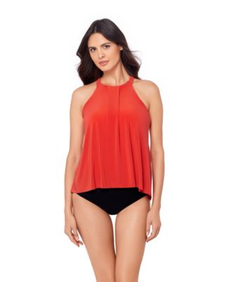 Women's Solid Esme High-Neck Tankini Top