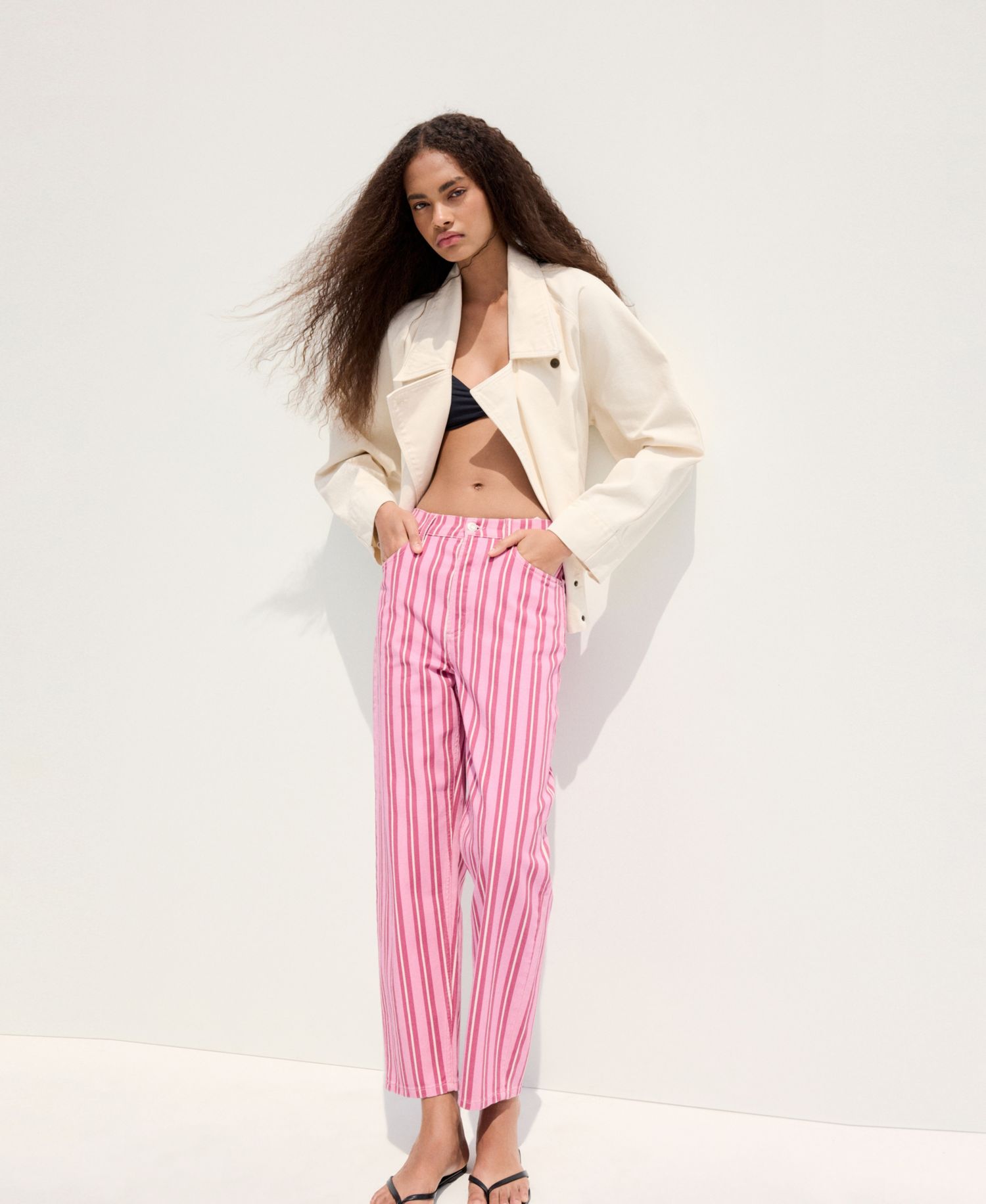 Women's Straight-Fit Striped Jeans