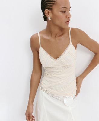 Women's V-Neck Lace Top