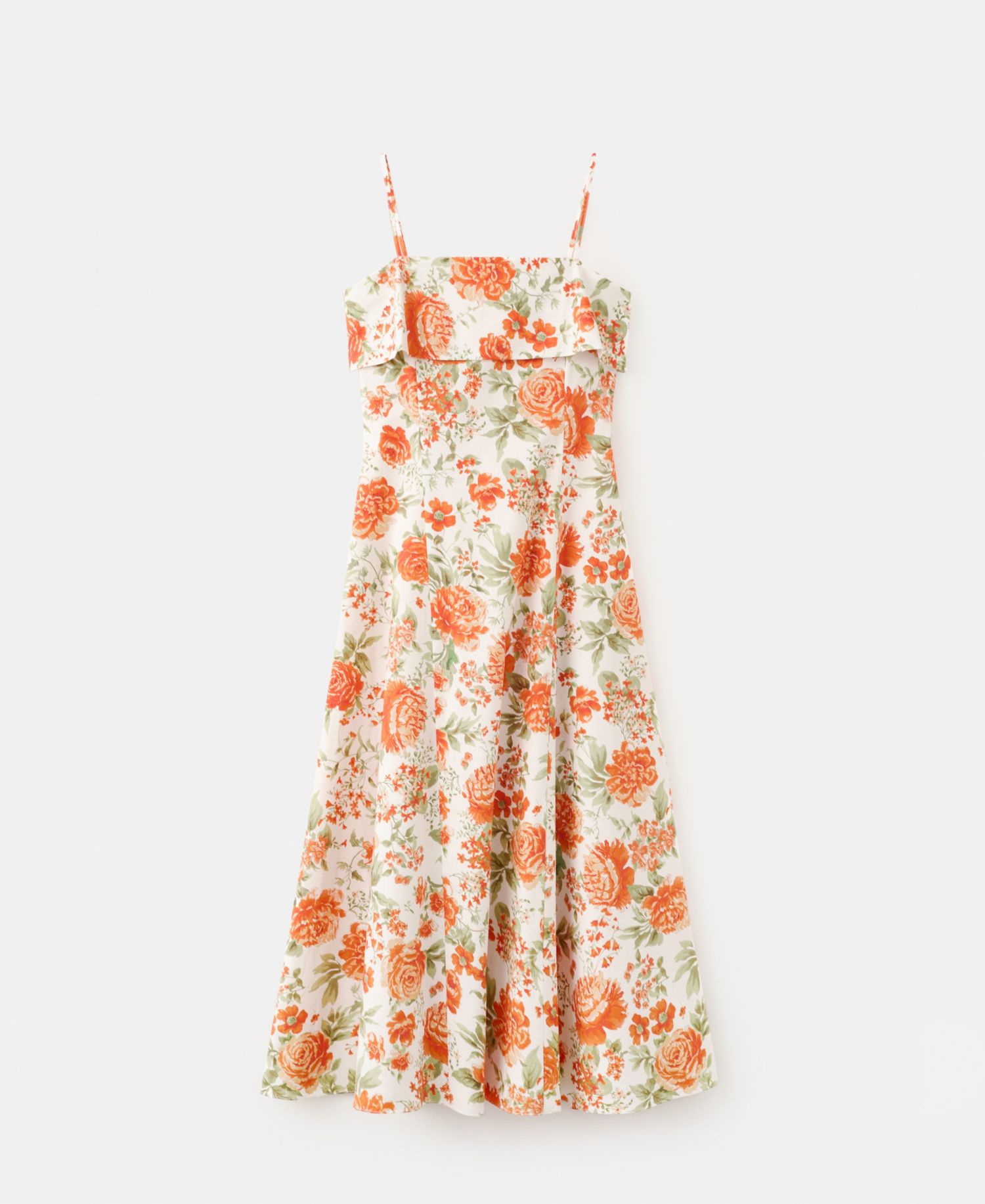 Women's Floral-Print Flared Dress