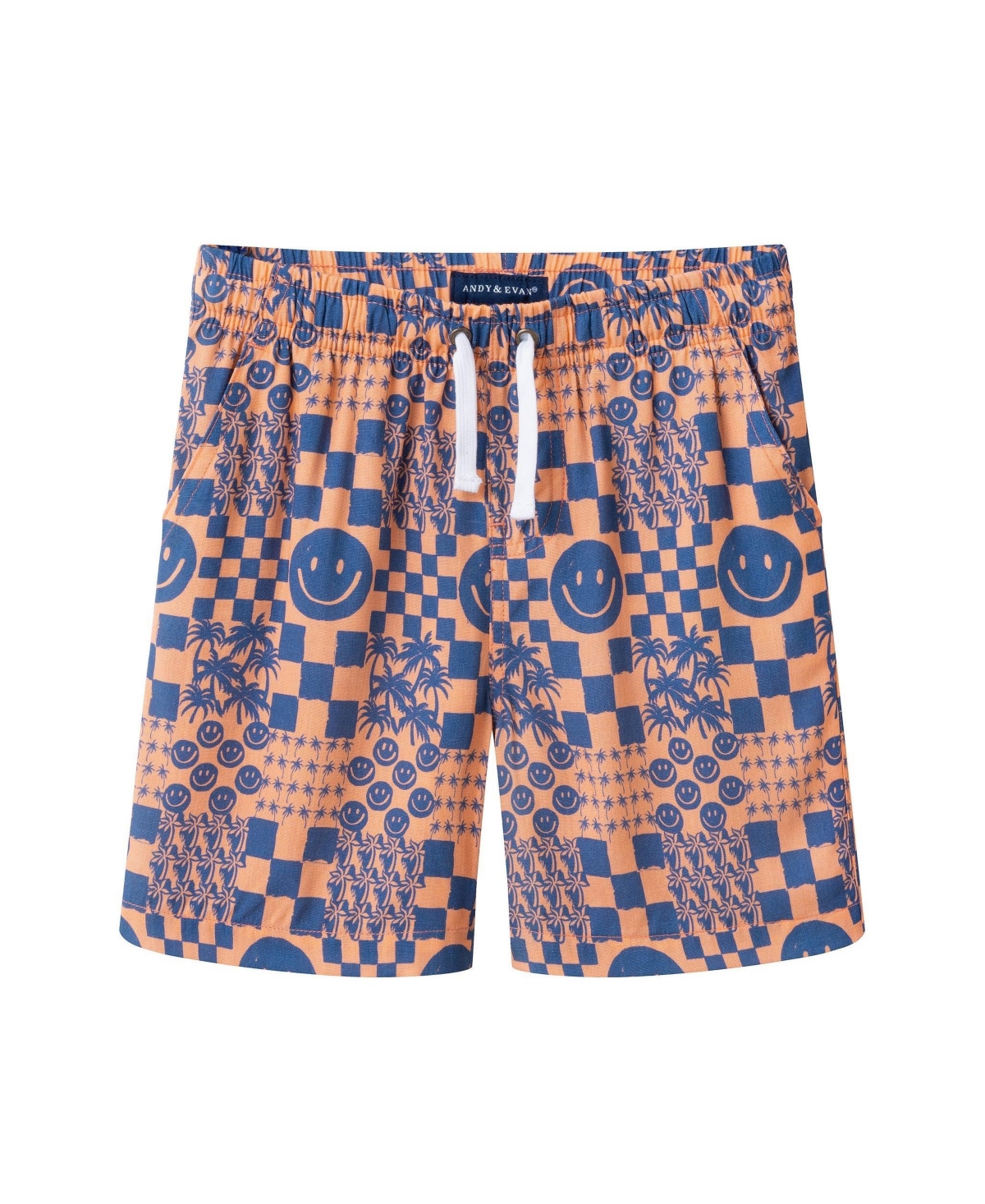 Andy & Evan Little Boys Andy and Evan Andy and Evan Allover Smiley Print Buttondown and Shorts Set