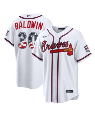 Men's Drake Baldwin White Atlanta Braves USA 250 Fourth of July Stadium Jersey