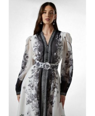 coast organza shirt dress Coast Women's Printed Organza Shirt Dress