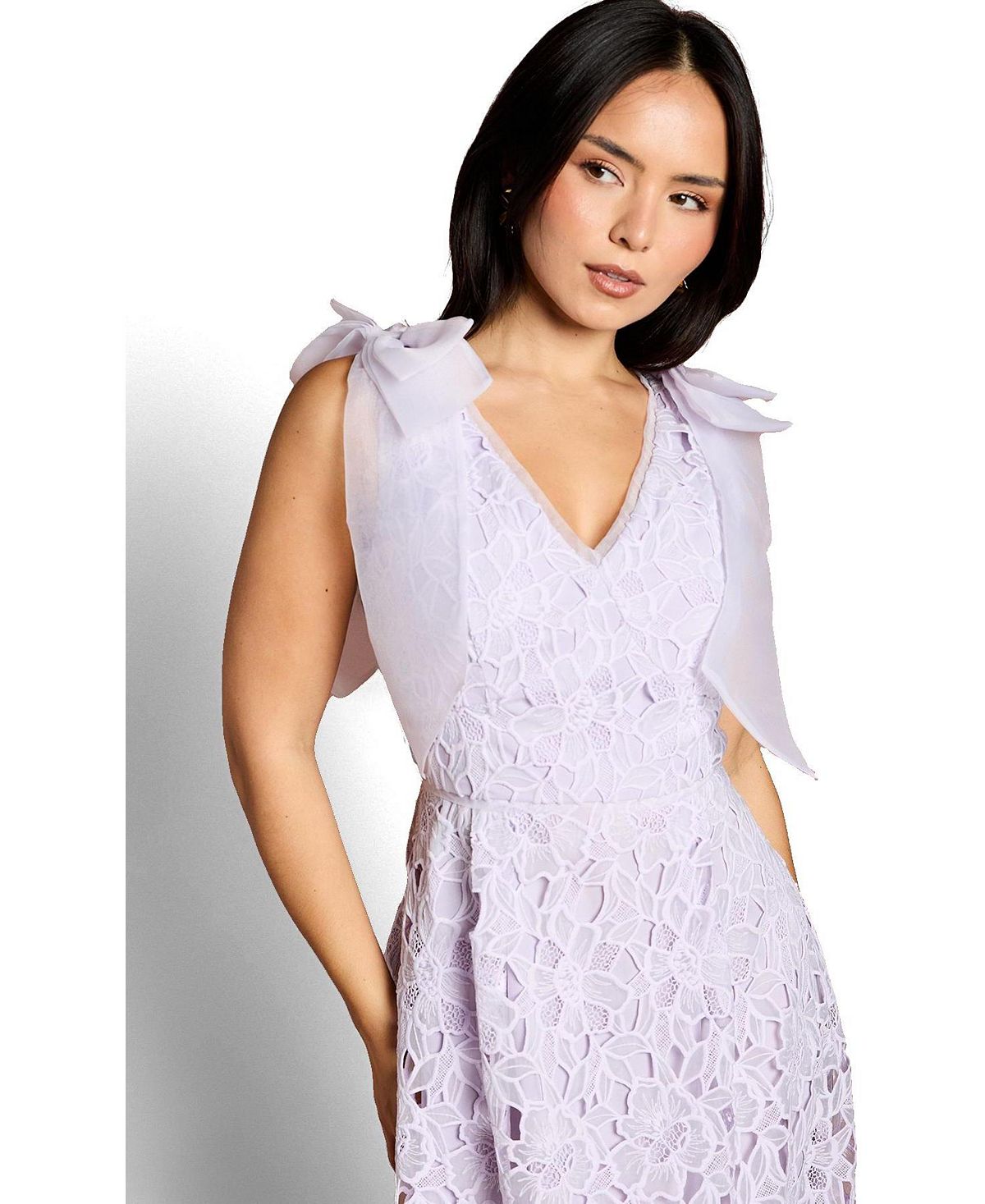 Coast Women's Bow Detail Sleeveless Midi Dress view 2 — MAYCSS fashion products