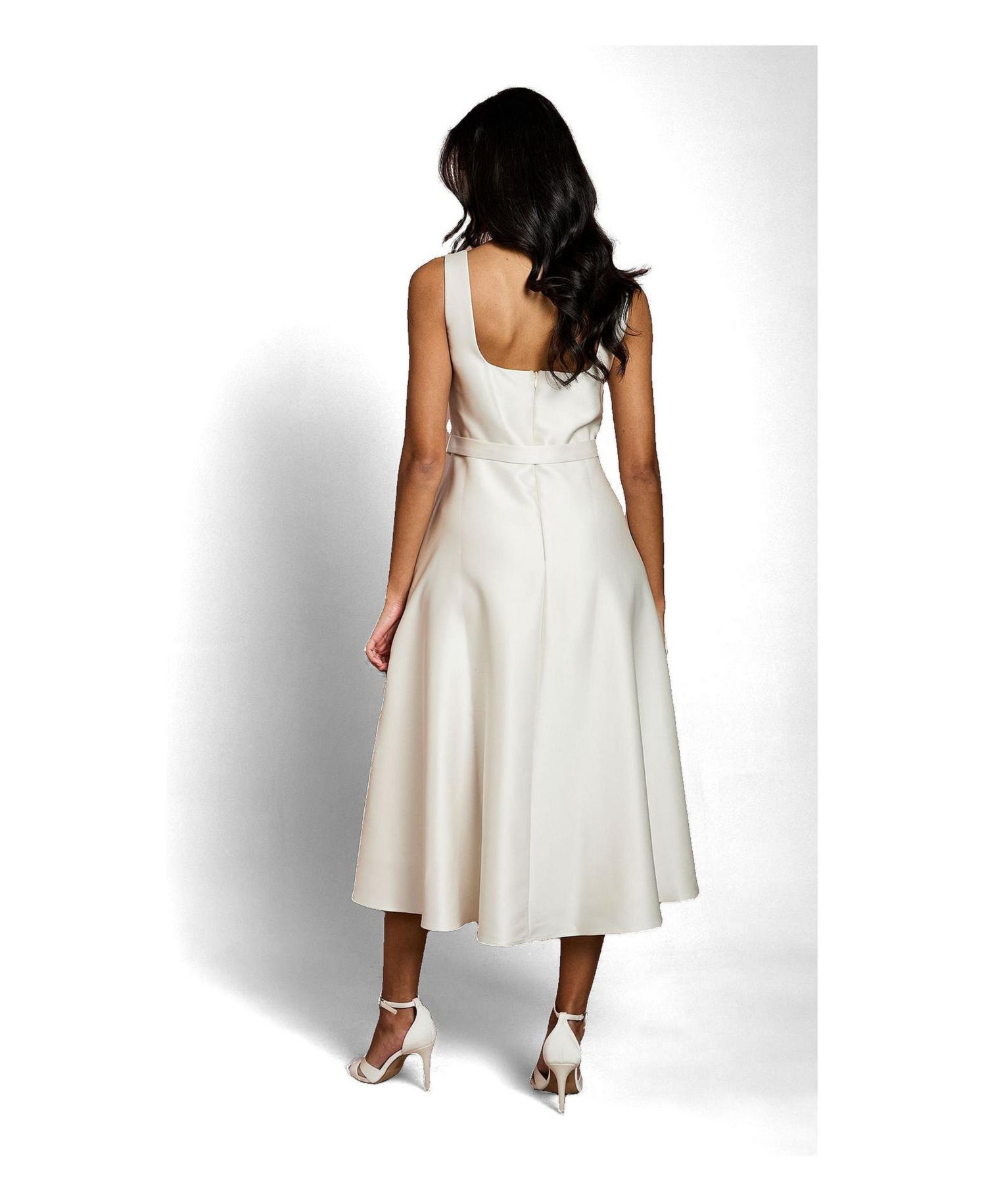 Women's Belted Midi Dress