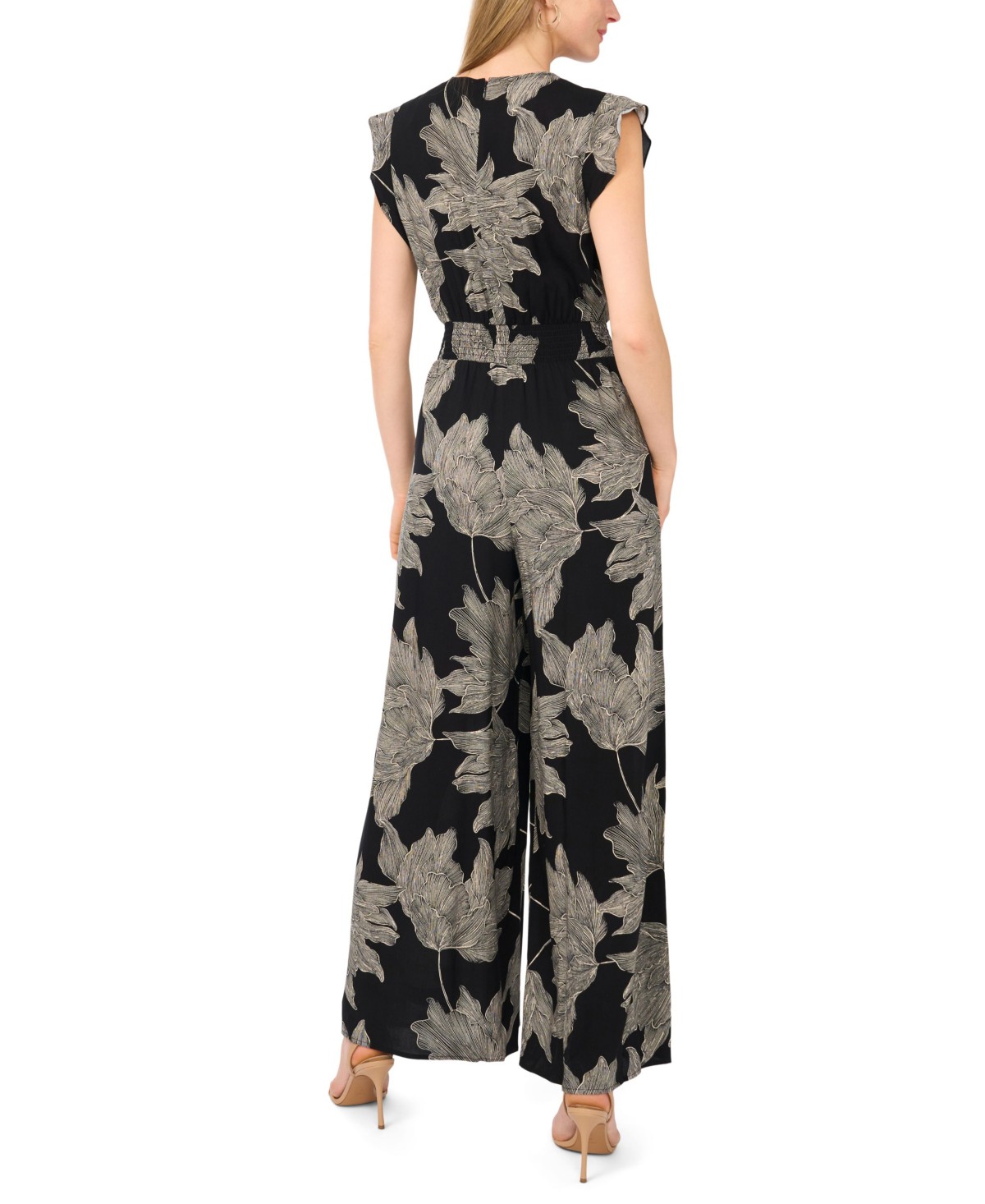 Женские Vince Camuto Women's Flutter-Sleeve Wide-Leg Jumpsuit — фото 1