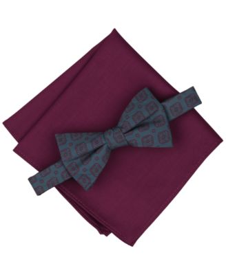 Men's Wilson Bow Tie and Pocket Square, 2-Piece Set