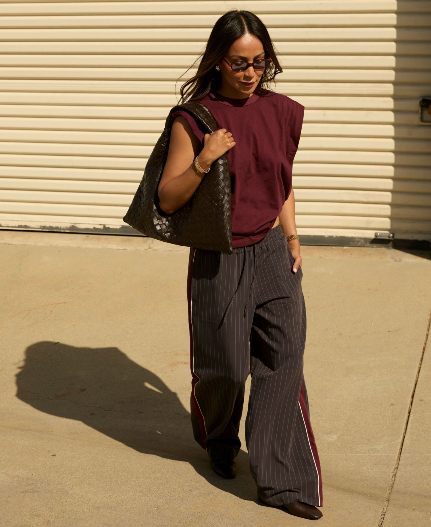 Juniors' Striped Drawstring Pants