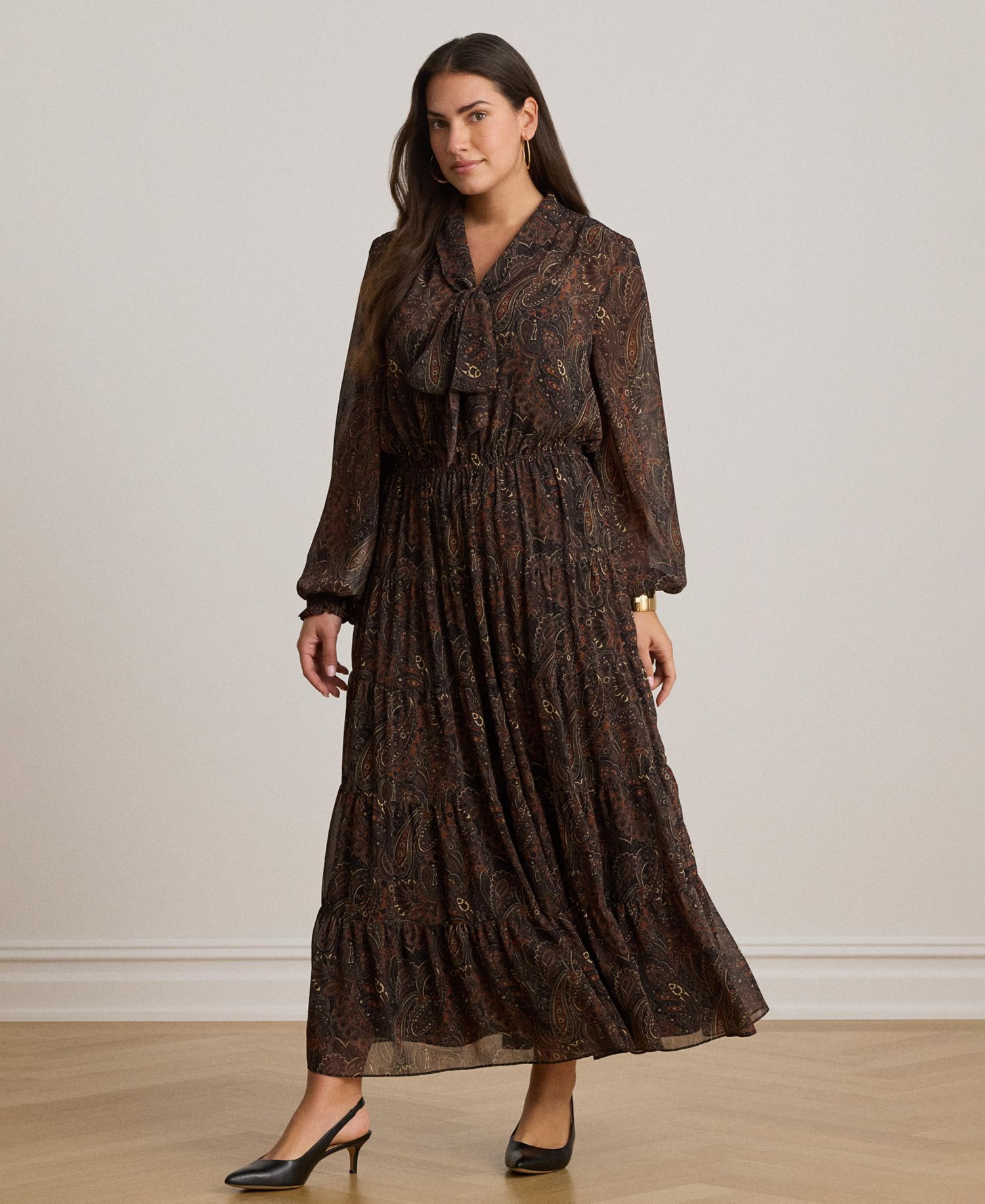 Women's Long-Sleeve Flare Dress