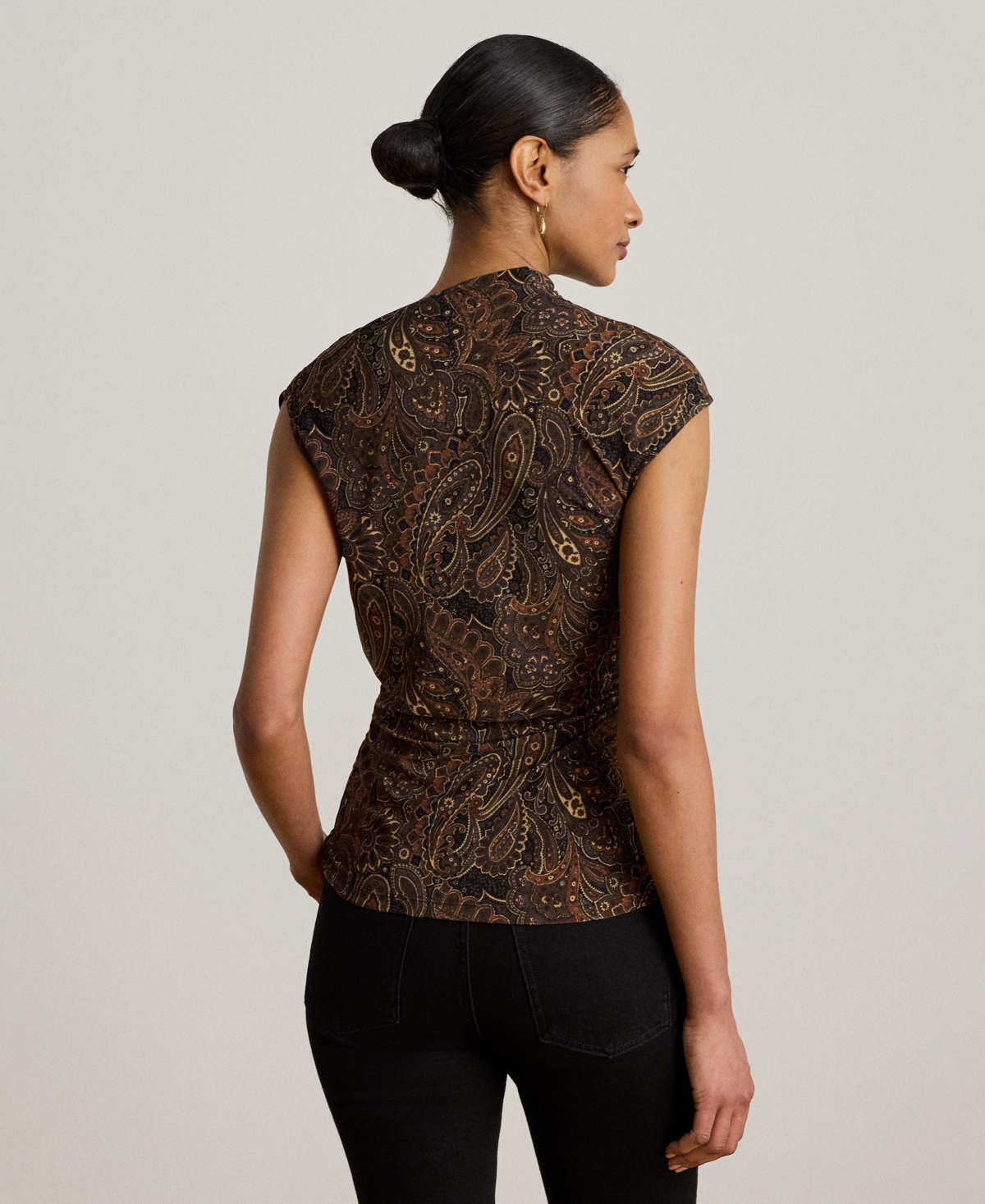 Lauren Ralph Lauren Women's Paisley Shirred Top