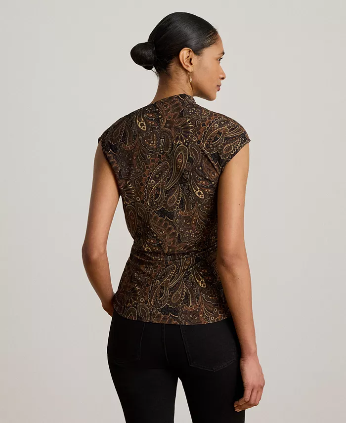 Women's Paisley Shirred Top - thumbnail 4