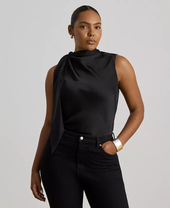 Women's Tie-Neck Sleeveless Blouse - thumbnail 3