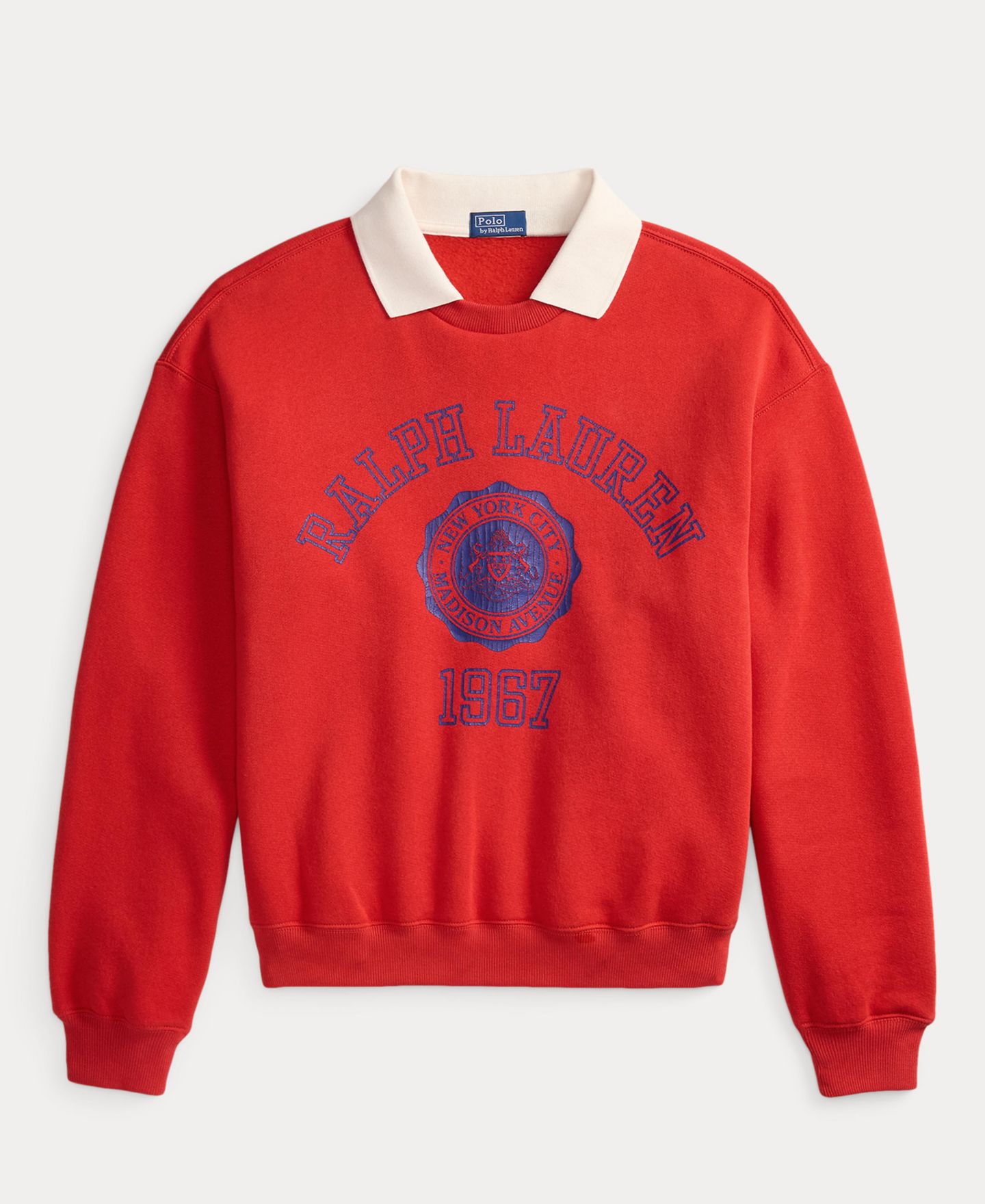 Женский свитшот Polo Ralph Lauren Polo Collar Crewneck, цвет: Красный — фото 5