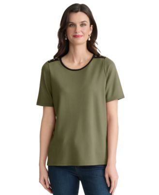 Petite Drop Shoulder Top