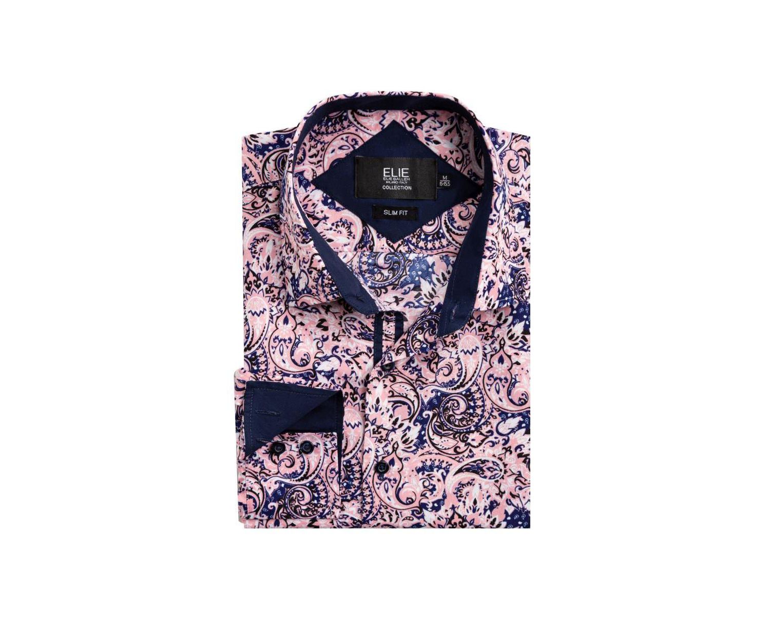 Men's Slim Fit Stylish Paisley Print Shirt