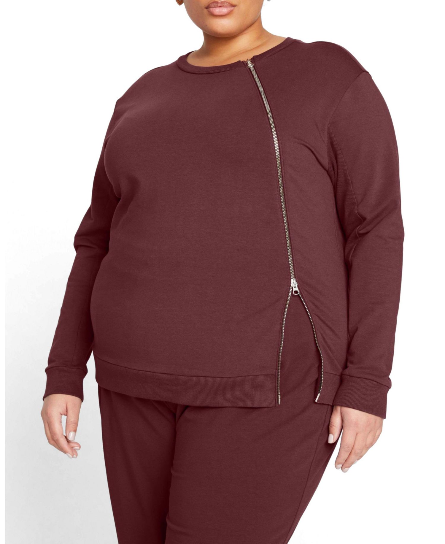 Plus Size Meridien Zip Sweatshirt