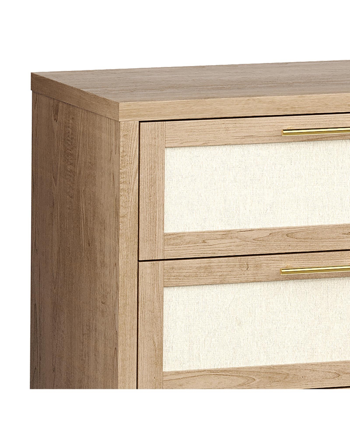 homfan 5 Drawers for Bedroom, 31.5 Inch Chest of Dressers, Farmhouse Burlap Tall Closet Dressers, Storage Tower for Bedroom Entryway Living Room